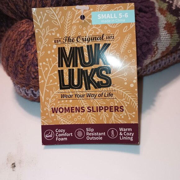 NEW Muk Luks Women's Magdalena Slippers in Purple Small 5/6 - Picture 8 of 8
